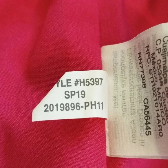 J. Crew Linen Cotten lined pink pull on skirt scalloped hem elastic waist 4 - Picture 10 of 10